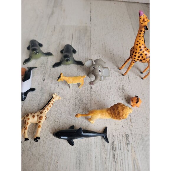 Safari zoo animal variety seal giraffe goat cat playset toy figure - Picture 4 of 6